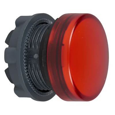 Luce di segnalazione, tipica lampadina in plastica rossa BA 9s