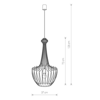 LUKSOR S Suspension E27 IP20 noir