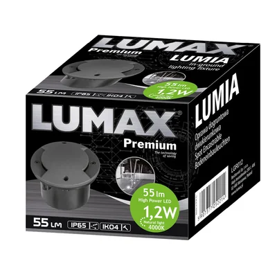 LUMIA Incasso a due vie 1.2W 55lm 230V 4000K 120° IP65 230V NW nero