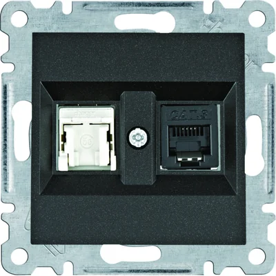LUMINA Buchse RJ11/12 + RJ45 schwarz