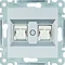 LUMINA Doppia presa computer RJ45 cat.6 FTP, argento