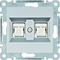 LUMINA Double computer socket RJ45 cat.5e FTP silver