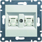 LUMINA Double computer socket RJ45 cat.5e FTP white