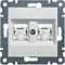 LUMINA Double computer socket RJ45 cat.5e FTP white