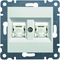 LUMINA Double computer socket RJ45 cat.5e UTP white