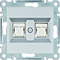 LUMINA Double computer socket RJ45 cat.6 FTP silver