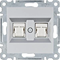 LUMINA Double computer socket RJ45 cat.6 FTP silver