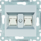 LUMINA Double computer socket RJ45 cat.6 UTP silver