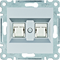 LUMINA Double computer socket RJ45 cat.6 UTP silver