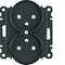 LUMINA Double earthed power socket with contact shutter 16A/250VAC black