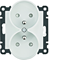 LUMINA Double earthed power socket with contact shutter 16A/250VAC white