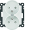 LUMINA Double earthed power socket with contact shutter 16A/250VAC white