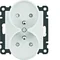 LUMINA Double earthed power socket with contact shutter 16A/250VAC white
