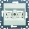 LUMINA Double prise ordinateur RJ45 cat.6 FTP blanc