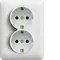 LUMINA Double prise SCHUKO blanc