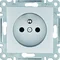 LUMINA Earthed power socket 16A/250VAC silver