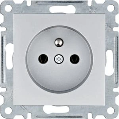 LUMINA Earthed power socket 16A/250VAC silver