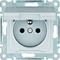 LUMINA Earthed power socket with cover 16 A/250 VAC silver