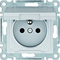 LUMINA Earthed power socket with cover 16 A/250 VAC silver
