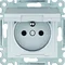 LUMINA Earthed power socket with cover 16 A/250 VAC silver