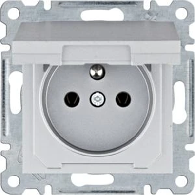 LUMINA Earthed power socket with cover 16 A/250 VAC silver