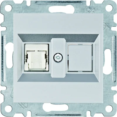 LUMINA Einzelne Computersteckdose RJ45 Cat.5e FTP Silber