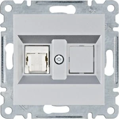 LUMINA Einzelne Computersteckdose RJ45 Cat.5e UTP Silber