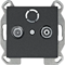 LUMINA End TV socket black