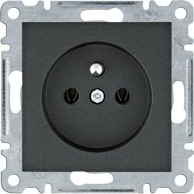 LUMINA Grounded power socket 16A/250VAC black