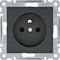 LUMINA Grounded power socket 16A/250VAC black