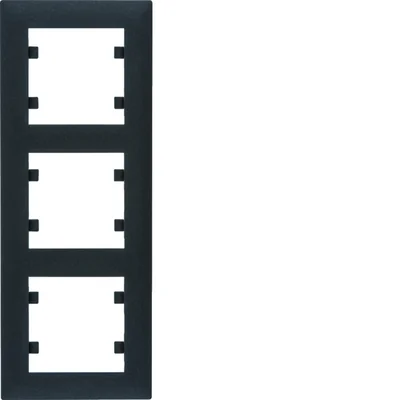 LUMINA INTENSE 3-gang vertical black frame
