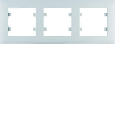 LUMINA INTENSE Marco horizontal triple, plateado