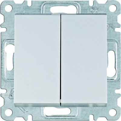 LUMINA Interruptor de escalera doble, plateado