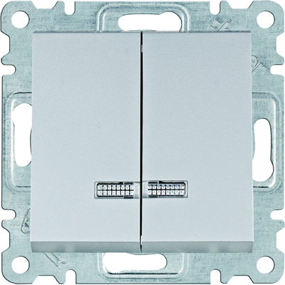 LUMINA Interruttore luminoso, standard/candela, argento