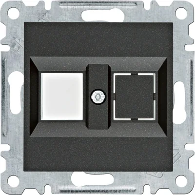 LUMINA Накладка подвійна Keystone Jack, чорна