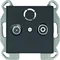 LUMINA Pass-through Prise RTV noir