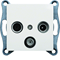 LUMINA Pass-through RTV-SAT socket, white