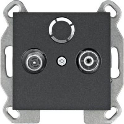 LUMINA Pass-through RTV socket black