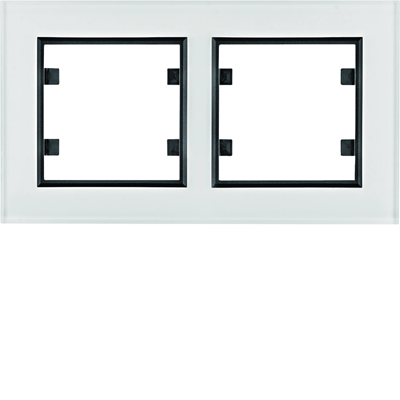 LUMINA PASSION 2-fold horizontal frame, white glass