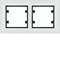 LUMINA PASSION 2-fold horizontal frame, white glass