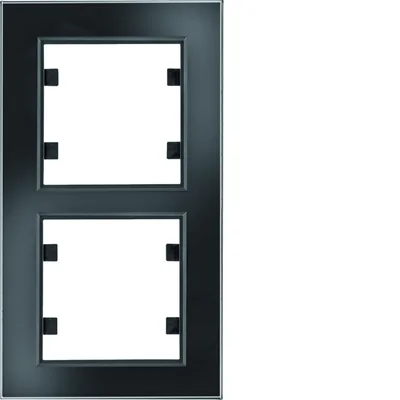 LUMINA PASSION 2-fold vertical frame, black glass