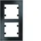 LUMINA PASSION 2-fold vertical frame, black glass