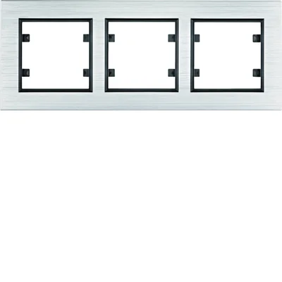 LUMINA PASSION 3-fach horizontaler Aluminium-Silberrahmen