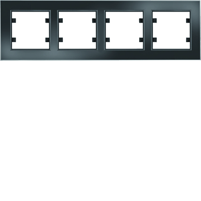 LUMINA PASSION 4-fold horizontal frame, black glass
