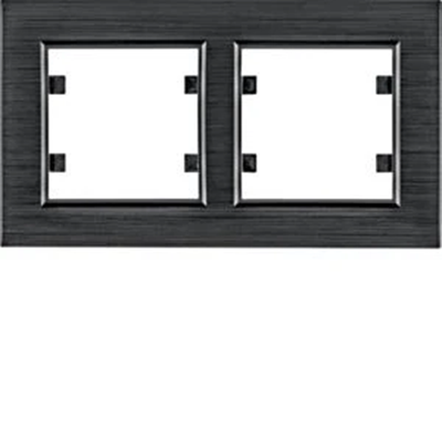 LUMINA PASSION cadre en aluminium noir horizontal 2 volets