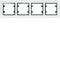 LUMINA PASSION cadre horizontal quadruple, verre blanc