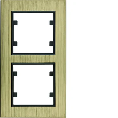 LUMINA PASSION Cornice verticale 2 ante, alluminio, ottone