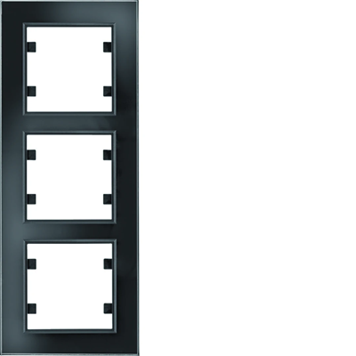 LUMINA PASSION Cornice verticale 3 volte, vetro nero