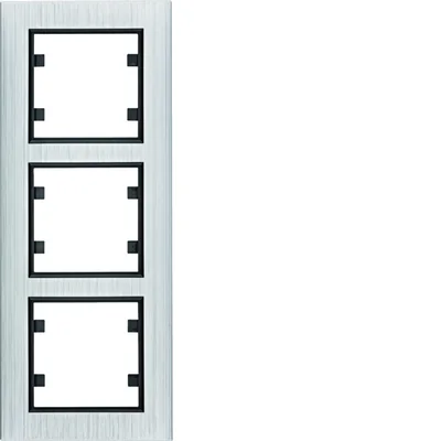 LUMINA PASSION Cornice verticale a 3 ante, alluminio argento