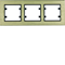 LUMINA PASSION Triple frame, horizontal, aluminum, brass